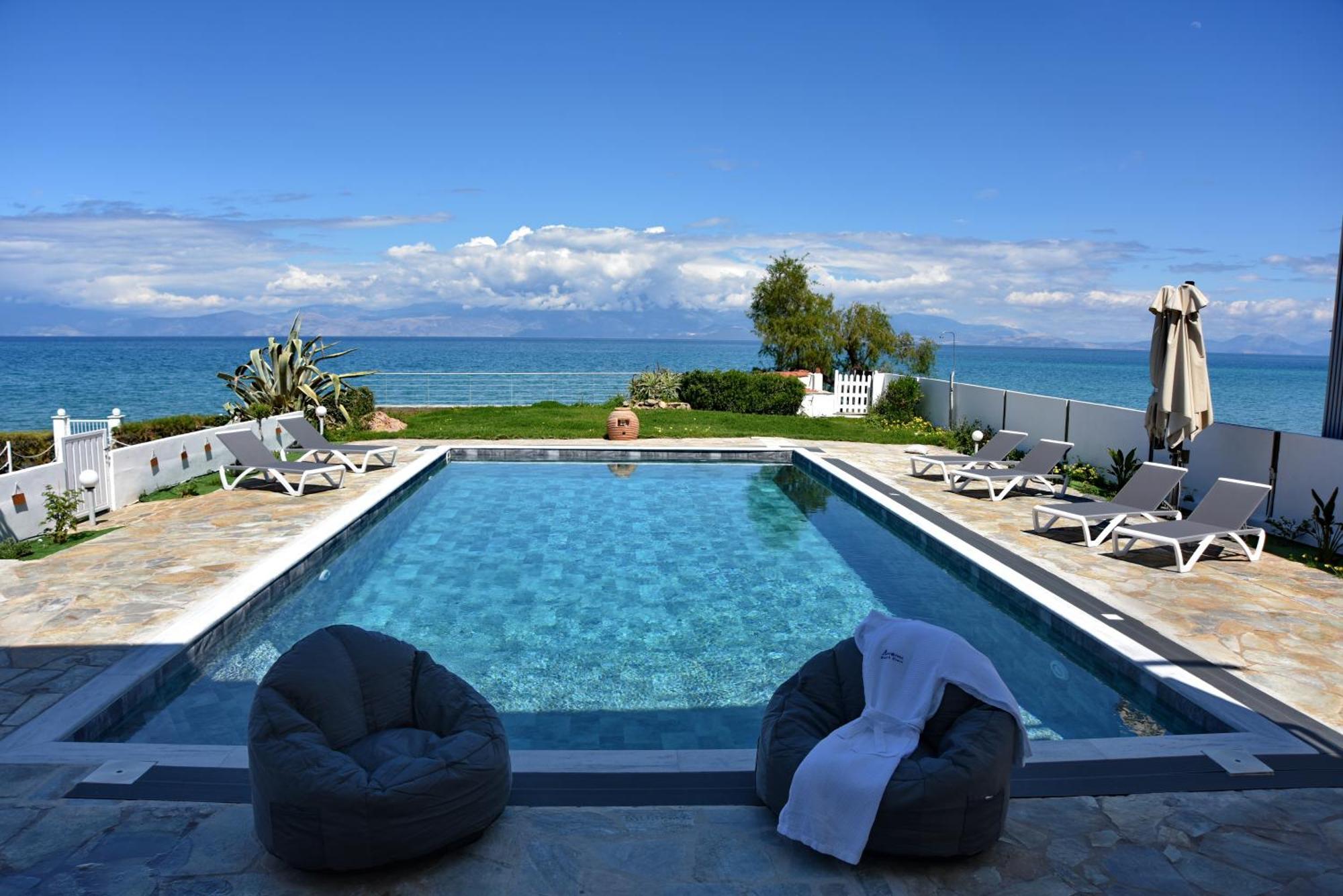 Antorina Beachfront Villas With Private Pools Kamari  Exteriér fotografie